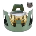 thumbnail image 1 of WHEANG Réchaud de Randonnée Portable en Acier Inoxydable pour l'Extérieur, Réchaud à Combustible Léger en Laiton, Brûleur à Alcool pour Bbq, Camping, Randonnée, Pique-Nique, 1 of 6