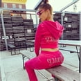 thumbnail image 1 of Women Velvet Juicy Tracksuit Couture Tracksuit Two Piece Set Couture Sweatsuits, 1 of 3