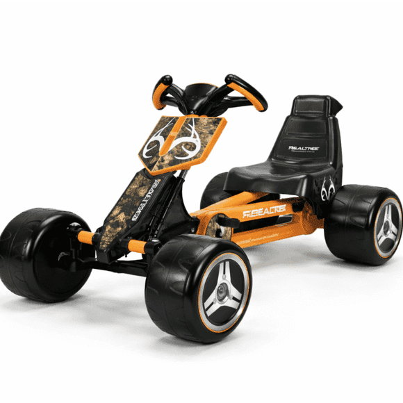 Realtree Officially Licensed Camouflage Pedal Go-Kart for Outdoor Play with Easy Pedals