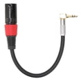 thumbnail image 1 of Microphone Auxiliary Cable, 3.5mm TRS Male To XLR Cable Stable Stereo 90 Degree Universal  For Computers For DVD 0.2m, 1 of 8