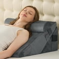 thumbnail image 1 of Wedge Pillows for Adult Adjustable Bed Wedge Pillow for Post Surgery Triangle Pillow Headboard with Bolster Cushion for Sleeping Acid Reflux Neck & Back Support and Dark G, 1 of 9