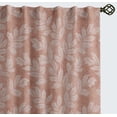 thumbnail image 1 of Vargottam Cotton Curtains for Windows - 3-in-1 Rod Pocket/Back Tab Short Window Drapes - Light Filtering Cotton Panels - Set of 2, 52"x63" - Leaves Pattern (Orange), 1 of 8