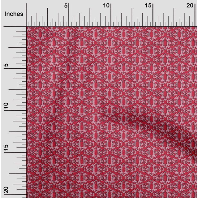 oneOone Viscose Chiffon Fabric Floral Block Print Fabric BTY 42 Inch Wide