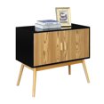 thumbnail image 3 of Convenience Concepts Console de Rangement Oslo en Fini Bois Naturel et Noir, 3 of 5