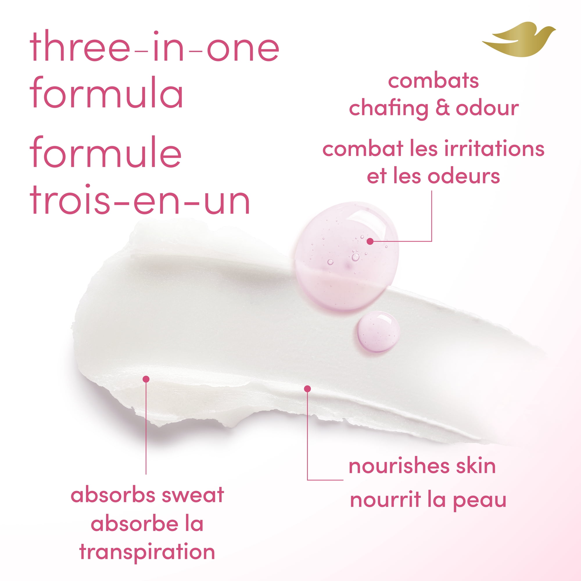 Dove Désodorisant en Bâton pour Tout le Corps Sans Aluminium Framboise et Rose, 68 g