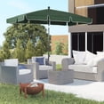thumbnail image 2 of Outsunny 6.5x4ft Rectangle Patio Umbrella Aluminum Tilt Adjustable, Green, 2 of 10