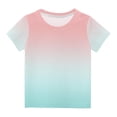 thumbnail image 1 of Plebaso T-Shirt à Manches Courtes pour Bébés Garçons Filles, Couleur Dégradée, Col Rond, Haut, Vêtements d'Été pour Bébé, 1 of 3