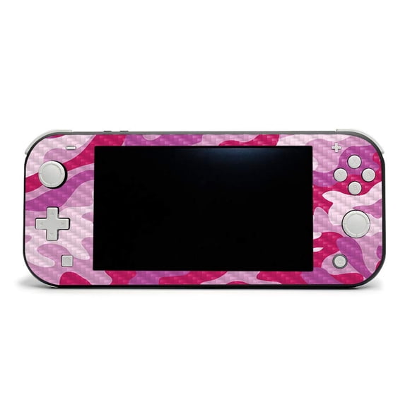 MightySkins Peau en Fibre de Carbone pour Nintendo Switch Lite - Camouflage Rose / Protecteur, Finition Fibre de Carbone Texturée Durable / Facile à Appliquer, Enlever et Changer les Styles / Fabriqué aux États-Unis