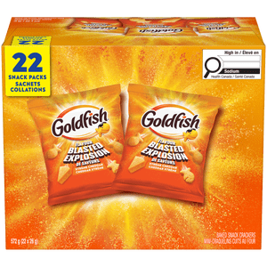 GOLDFISH® XTREME CHEDDAR CRACKERS SNACK PACK, 22x26g