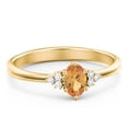thumbnail image 1 of Birthstone Oval Ring with Shoulder Accents - Citrine (November), 1 of 5