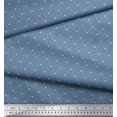 thumbnail image 2 of Soimoi Blue Cotton Poplin Fabric Dots & Star Print Fabric by Yard 42 Inch Wide, 2 of 3