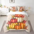 thumbnail image 2 of YST Ensembles de Literie Happing Action de Grâce 7 Pcs, Ensemble de Couette d'Automne Citrouille Format Double, Ensembles de Couette de Literie Feuille de Citrouille, Saison des Récoltes, Lit Tout-en-un, Accessoires de Literie Rouge Orange, 2 of 4