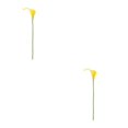 thumbnail image 1 of kurtrusly Wedding Decor With Simulated Calla - Choose Variety Of Colors And Styles With High 3D And Simulation Durable PU Pure Yellow 2PCS, 1 of 6