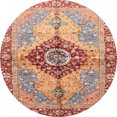thumbnail image 1 of Ahgly Company Indoor Round Abstract Brown Persian Area Rugs, 4' Round, 1 of 6