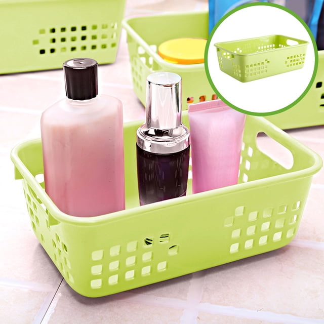 PRETXORVE Small Desktop Storage Basket European Blue Remote Control Storage Household Drains Basket
