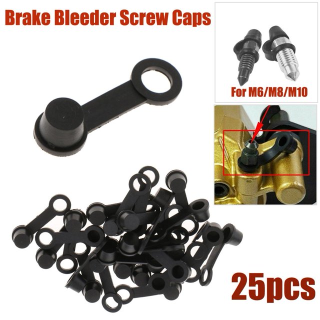 MYG Brake Bleeder Screw Cap Grease Zerk Fitting Cap Rubber Dust Cover Motorcycle Car