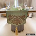thumbnail image 2 of Le HomeCentric Zardozi & glands 14 x 108 po décoratif Table Runner - Or - Style victorien - Soie - Motif Damsak - Table Runner, 2 of 9