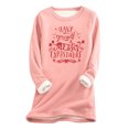 thumbnail image 2 of Chandails à Capuchon pour Femmes Mode Noël Imprimé Manches Régulières Hiver Ample Vacances Décontracté Col Rond Chemise Hauts Tenue de Plage pour Femmes en Solde, 2 of 4