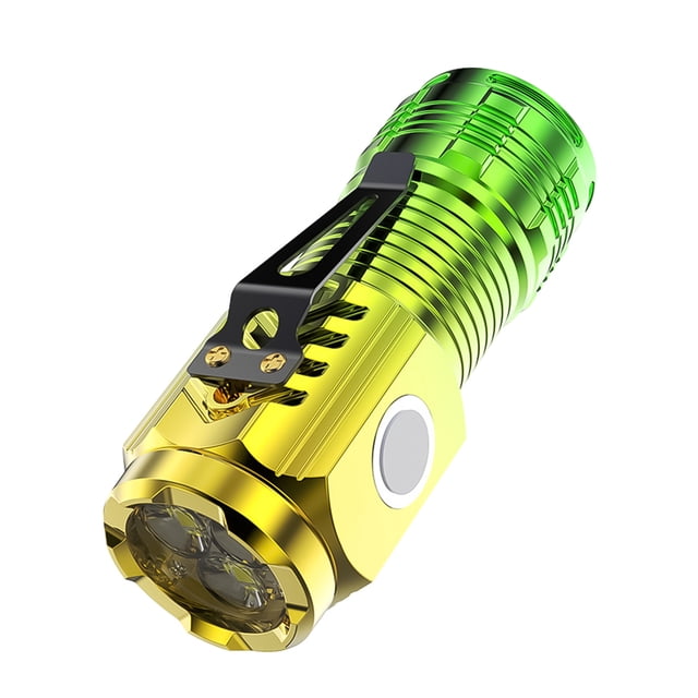 Penkiiy Flashlight LED Portable Toggle Clip Mini Light Source Lamp 20W Power Built-in Lithium Battery Water Resistance Grade IPX6 Adsorbable Metal Surface
