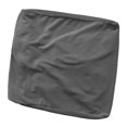 thumbnail image 3 of Housse d'Ottoman Carrée en Velours Extensible à Bas Élastique pour Salon Lavable Gris Foncé, 3 of 8