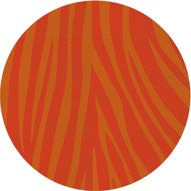Ahgly Company Tapis d'Intérieur Lavable à la Machine, Carré, Transitionnel, Orange Rouge Orange, Tapis de Zone, 3 Pieds Carré