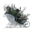 thumbnail image 1 of Northlight Frosted Christmas Pinecone, Bell and Foliage Filled Sleigh - 9.5", 1 of 3