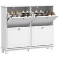 thumbnail image 1 of HOMCOM Armoire à Chaussures Étroite avec 4 Tiroirs Basculants 5 Pieds pour Entrée Blanc, 1 of 10