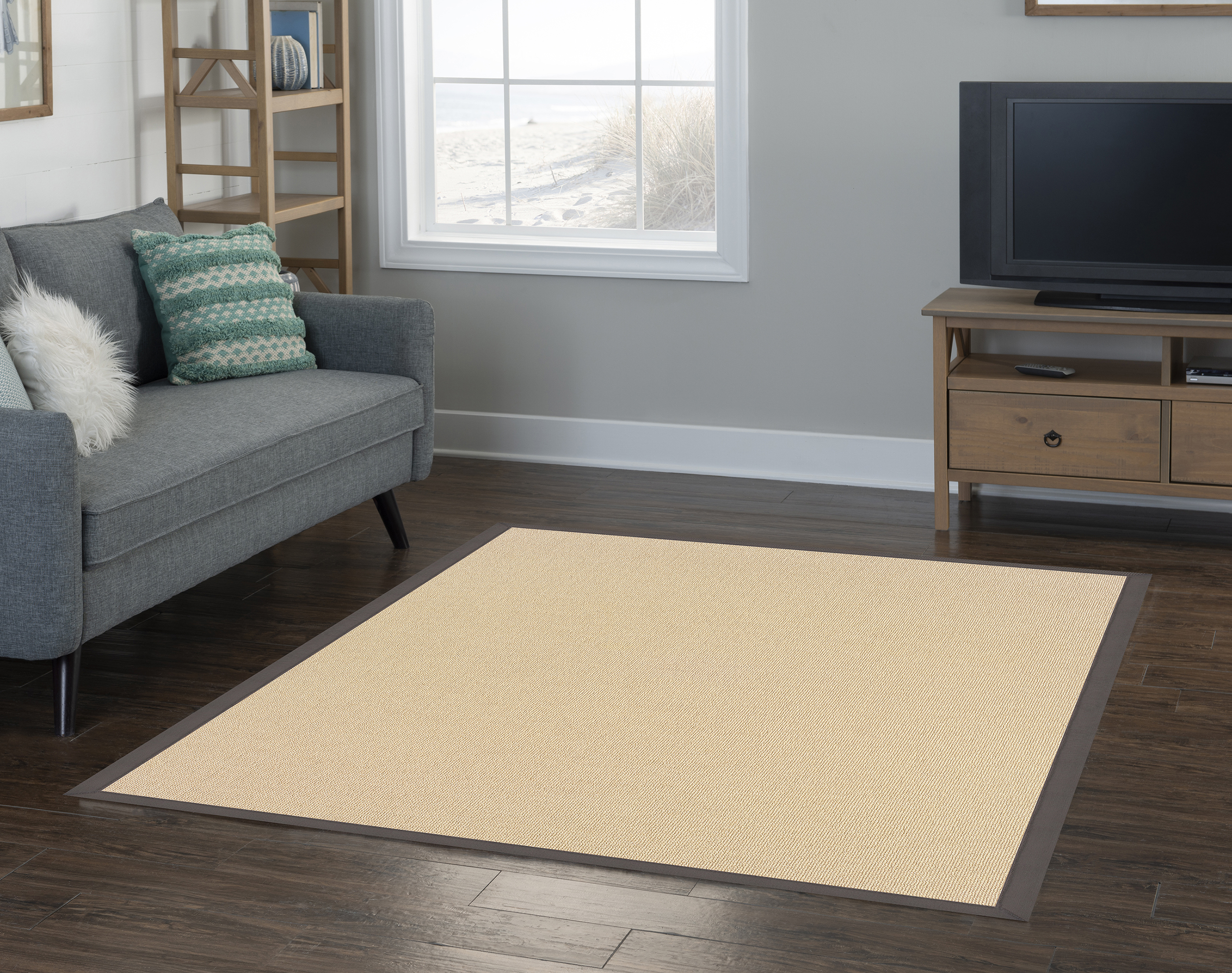 Tapis Athena naturel et ardoise 8 pi 9 po x 12