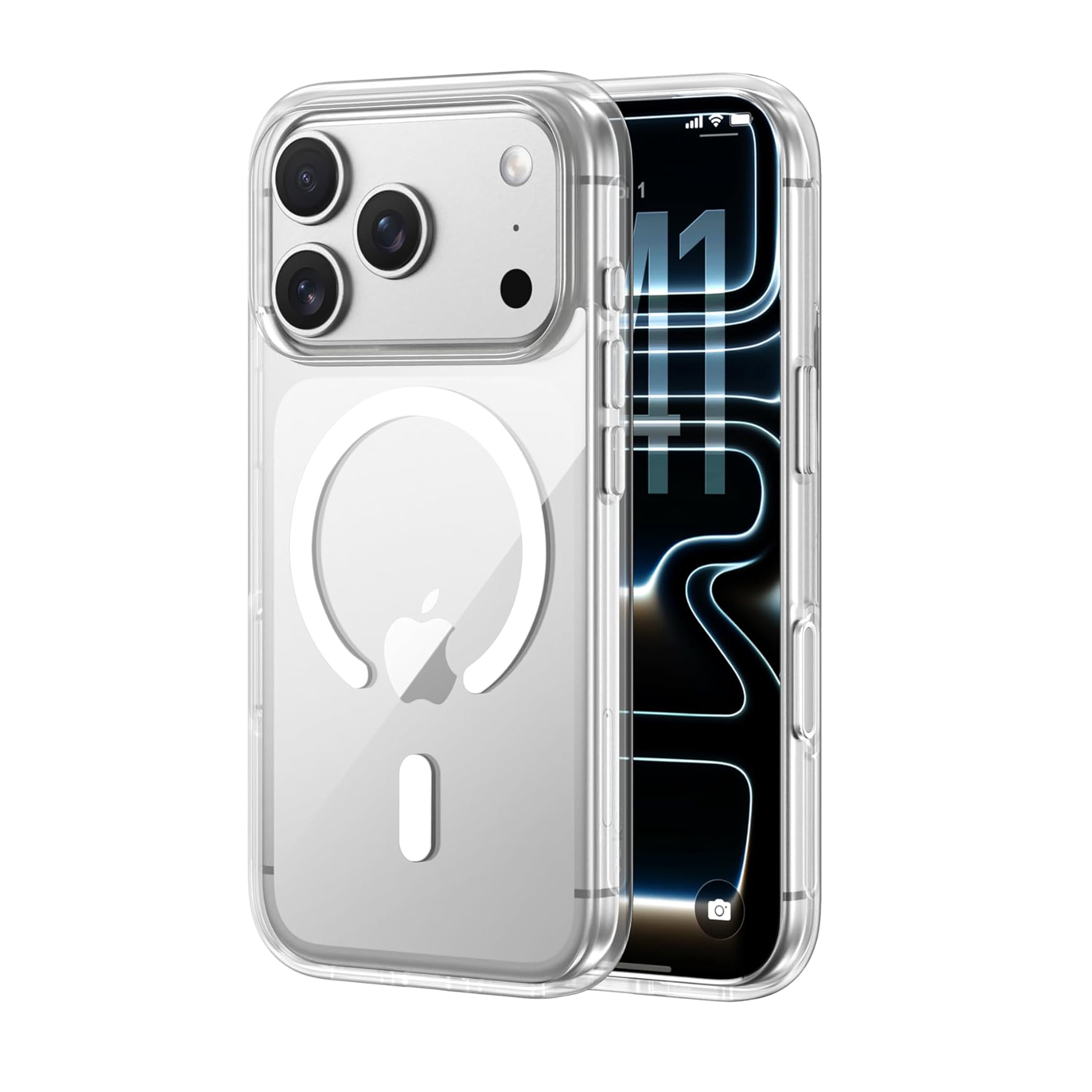 Onn iPhone 17 Pro MagSafe Compatible Durable Silicone Phone Case, Slim & Lightweight Profile, 6 ft./1.8 m Premium Drop Protection