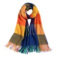 thumbnail image 3 of Up to 65% off Ladies Scarf Striped Color Plaid Shawl Elegant Ladies Style Warm Comfortable And Winter Scarf Fashionable Scarf on Clearance, 3 of 6