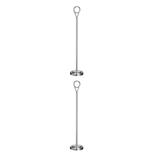 Baohd Contemporary Table Number Holder Photo Stand for Trendy Hotel Settings Silvery 35cm 2Set