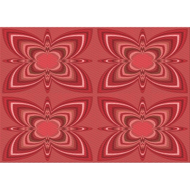 Ahgly Company Tapis Rectangulaire Rouge Lavable en Machine, 5 Pieds x 7 Pieds