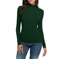 thumbnail image 1 of Chemise pour Femmes à Manches Courtes Décontractée Haut Stylé à Manches Longues Chemise de Course pour Femmes Chemises Chemise pour Dames à Manches Longues Haut à Col pour Femmes T-Shirts à Col Roulé pour Femmes Chemise en Polyester et Spandex pour Femmes, 1 of 7