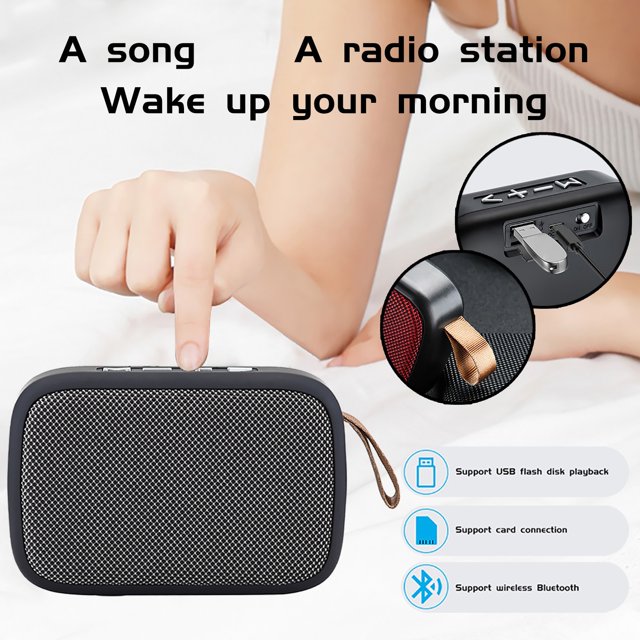 WIFKLSIIPG Haut-Parleur Portable Sans Fil Bluetooth Stéréo Carte SD FM pour Téléphone Intelligent Tablette Ordinateur Portable