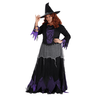 Plus Size Women's Midnight Purple Witch Costume