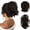 Brown, variant on Messy Bun Hair Piece With Bendable Wire Clip In Ponytail Extension Natural Human Hair For Women Updo Styling Accessory