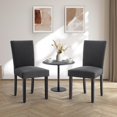 thumbnail image 2 of Upholstered Dining Chairs Set of 2, Dining Chairs with Nailhead Trim, Modern Fabric Dining Room Chair with Wood Legs, Mid-Century Accent for Living Room, Kitchen, 2 of 9