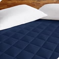 thumbnail image 3 of Bare Home Protège-Matelas Matelassé - Surmatelas Rafraîchissant - Housse Ajustée à Poche Profonde - Lit Simple, Bleu Foncé, 3 of 7