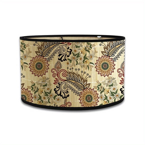 Home Lamp Shade Decoration Green Plant Pattern Print Lantern Homestay Folk House Lighting Additions E27 Pendant Lamp Table Lamp Lamp Holder Lamp Shade