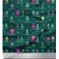 thumbnail image 1 of Soimoi Rayon Fabric Cartoon Machine & Gear Parts Hardware Decor Fabric Printed Yard 42 Inch Wide, 1 of 3