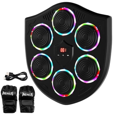 Smart Bluetooth Music Boxing Machine with Gloves, Wall-Mounted LED Target for Home Gym & Cardio Training