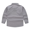 thumbnail image 4 of vdgthytj Toddler Boys Girls Button down Shirts Kids Long Sleeve Casual Solid Color Tops Fall Spring Blouse, 4 of 7