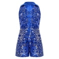 thumbnail image 3 of renvena Short Sequin Jumpsuits Pageant Romper For Girls Jazz Hip Hop Dancing Wedding Evening Royal Blue 14, 3 of 7