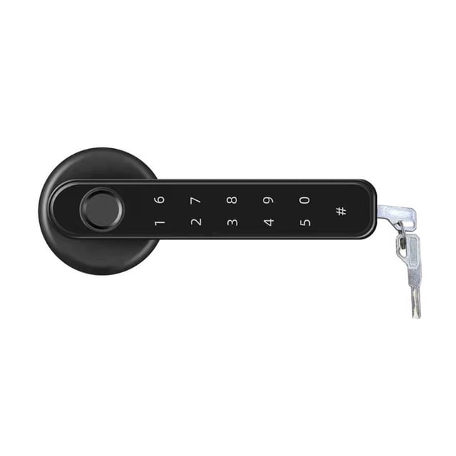 Smart Fingerprint Lock Password IC Card Handle Dead Bolt Home Wooden Metal Door Latch