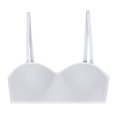 thumbnail image 1 of RKSTN Bras for Women Traceless Comfortable No Steel Ring Removable shoulder strap Convertible Bras Solid Color Breathable Gathering Push up Strapless Bras, 1 of 3