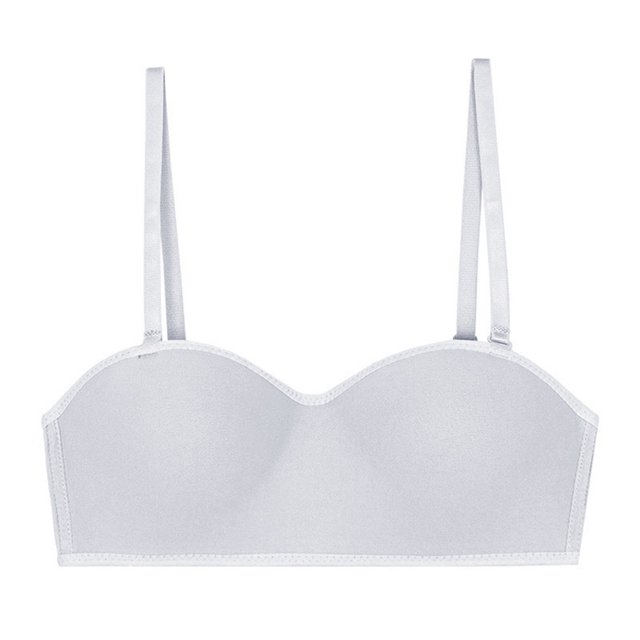RKSTN Bras for Women Traceless Comfortable No Steel Ring Removable shoulder strap Convertible Bras Solid Color Breathable Gathering Push up Strapless Bras