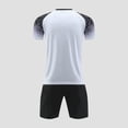 thumbnail image 4 of hengsof Ensemble de Maillot de Football à la Mode pour Enfants, Haut à Manches Courtes Col Ras du Cou, Short à Taille Élastique Tenue de Sport, Confortable Respirant Absorbant la Sueur Séchage Rapide Uniforme de Sport Deux Pièces, 4 of 4