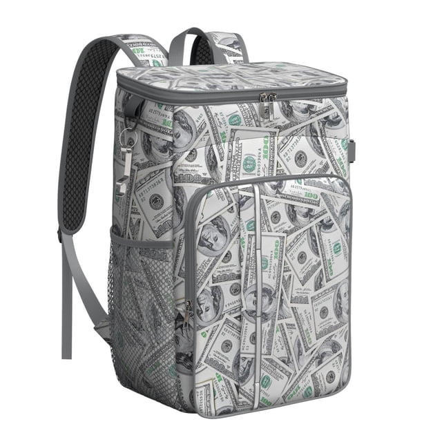 Colorful Checkered Soft Cooler Bag - 20L Insulated Leakproof Backpack for Travel, Work & Outdoor Adventures