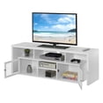 thumbnail image 4 of Meuble Télé Lexington de 60 Pouces avec Armoires de Rangement et Tablettes en Bois Blanc, 4 of 6