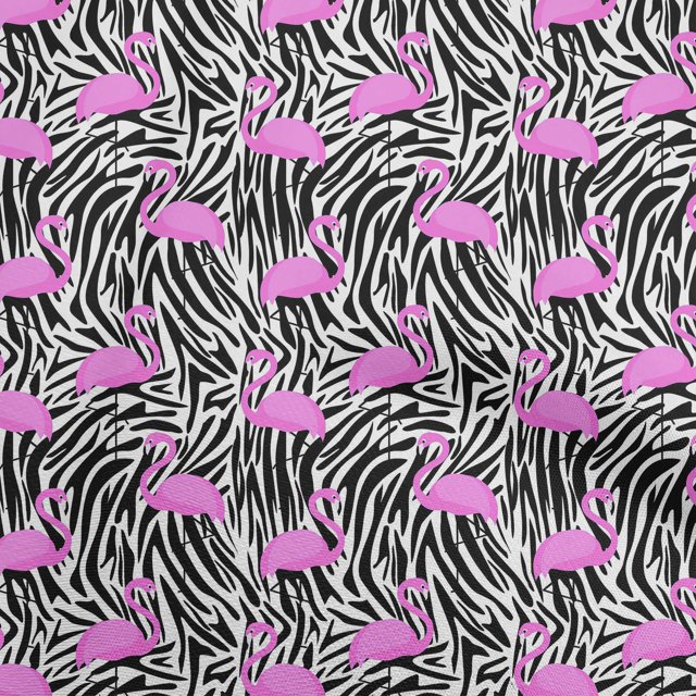 oneOone Cotton Cambric Pink Fabric Flamingo Sewing Craft Projects Fabric Prints By Yard 42 Inch Wide